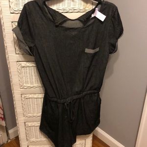 Faux denim romper size medium
